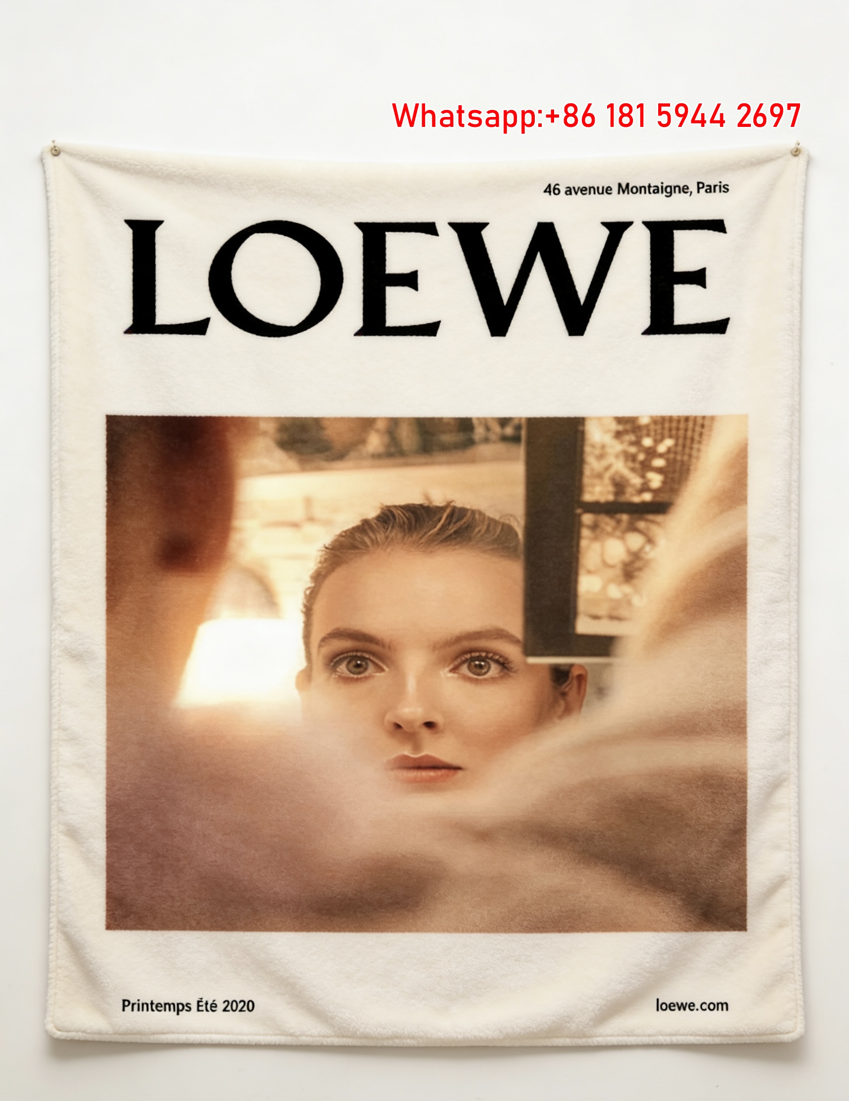 LOEWE 2020 Spring Summer Campaign Print Flannel Fleece Throw Blanket L354